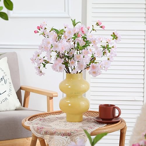 Miniatura 4 de Tifuly - 4 flores artificiales de almendros en flor, ramas en flor sedosas, de tallo largo, 42.52 pulgadas