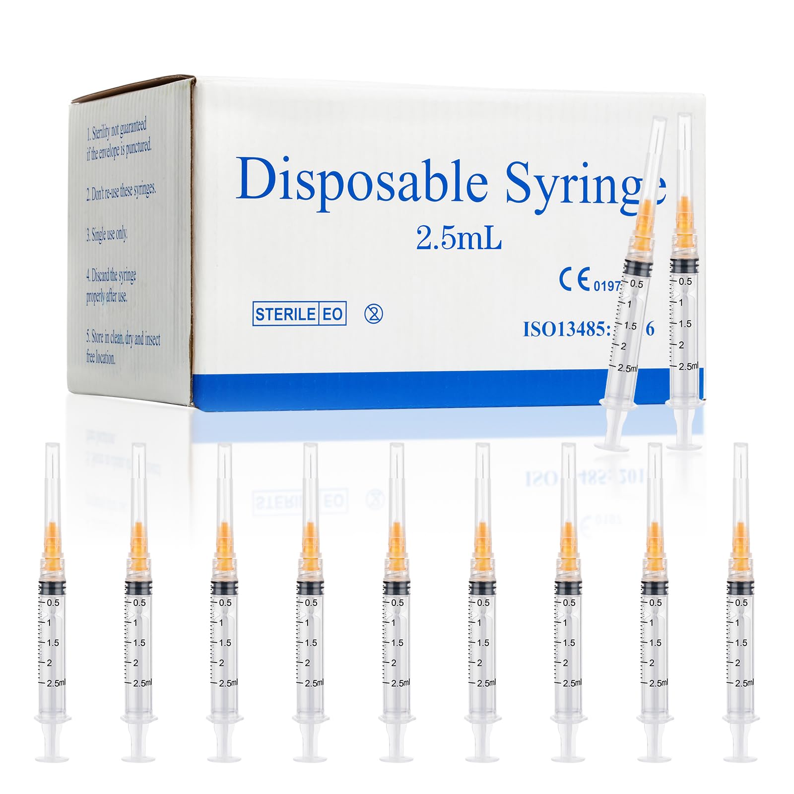 1ml Syringes with 27G 1/2 Inch(13mm), 1cc Luer Lock Syringes, 20 Pack — Amazon image 14