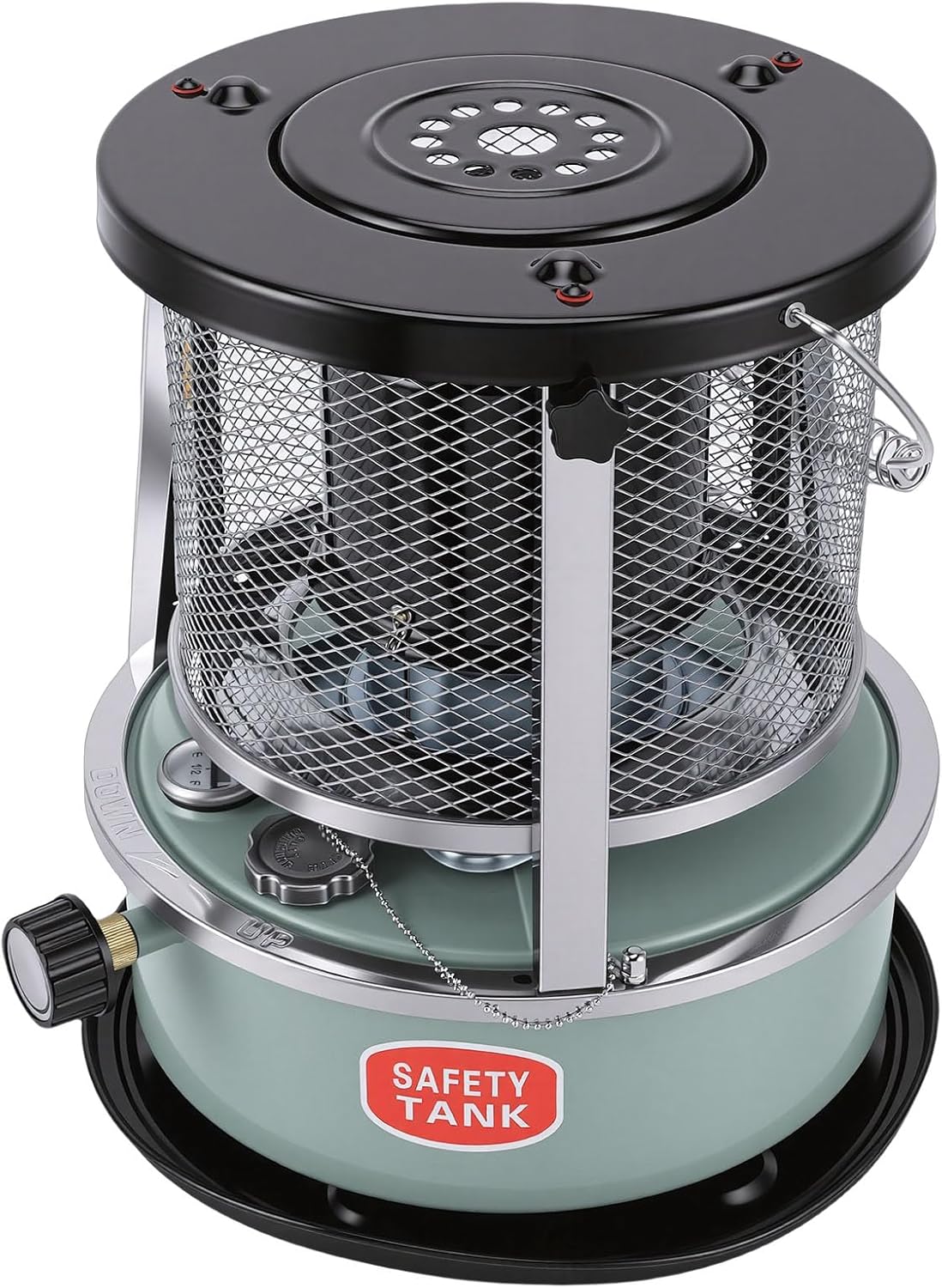 Kerosene Heater, 2.6KW Portable Indoor Outdoor Space Heater, Adjustable Height with 5.2L Tank, Ideal for Camping Tent Ice Fishing Home Garage Basement