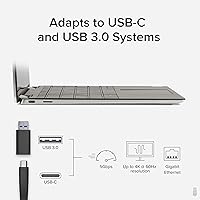 Vista 5 de Plugable Adaptador Dual Monitor 4K DisplayPort y HDMI para USB 3.0 y USB-C, Compatible con Windows y ChromeOS