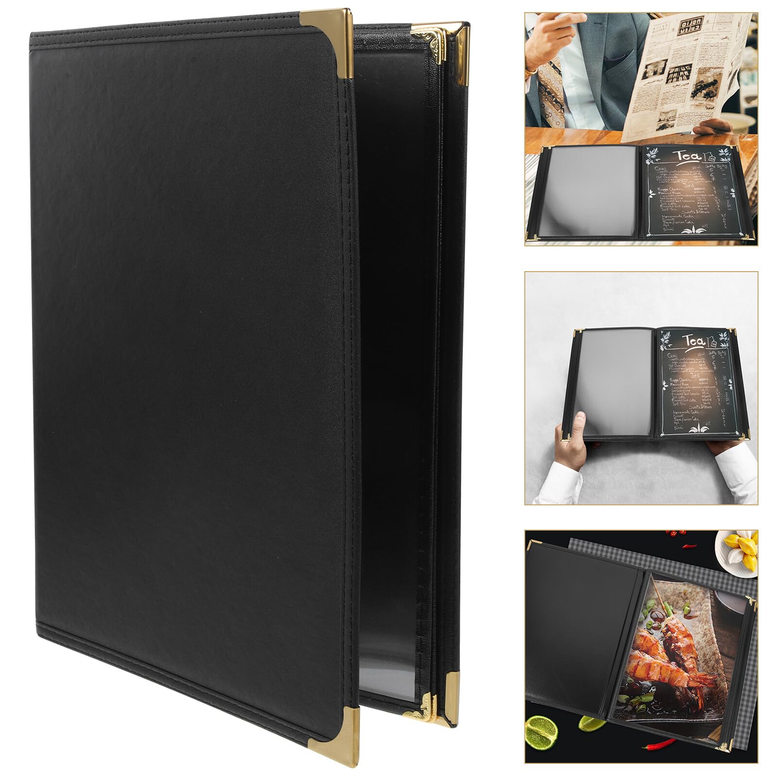 Mipcase Libro De Recetas Cubierta De Pvc Transparente Inserto Para Lista De Precios Accesorios De Cafetería Para Uso Restaurante