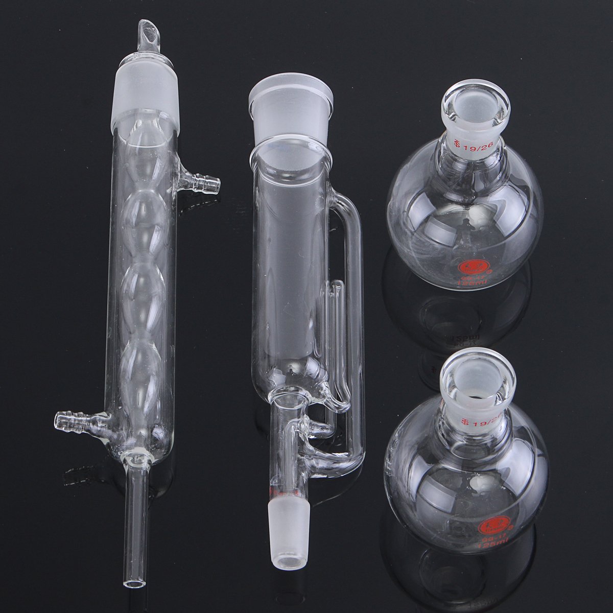 EsportsMJJ 125Ml Glas Soxhlet Extractor Kit Kondensator Und Extraktor Mit 2X125Ml Kolben