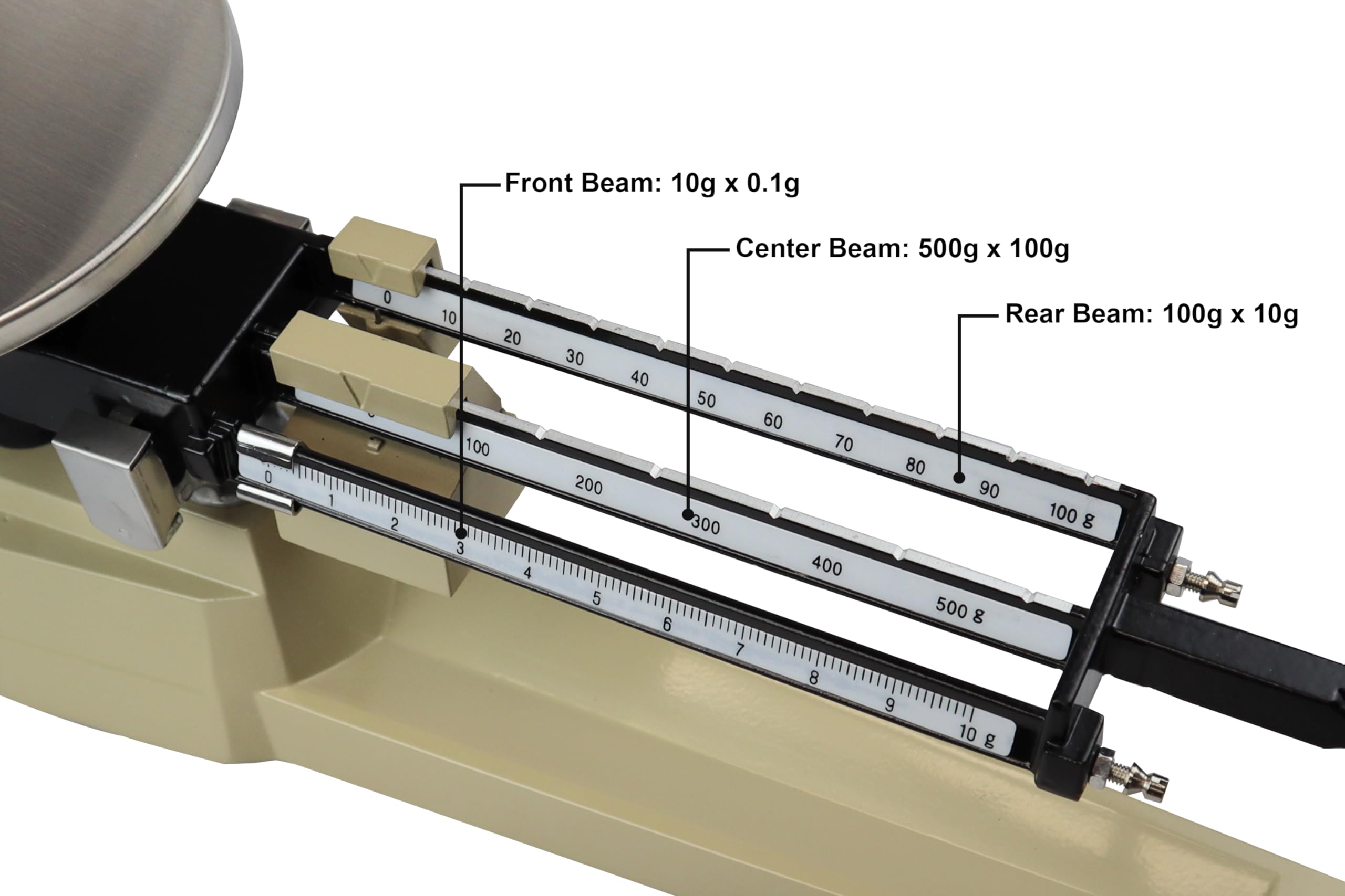 Vision Scientific VB0080-3 Triple Beam Balance with Weight Set