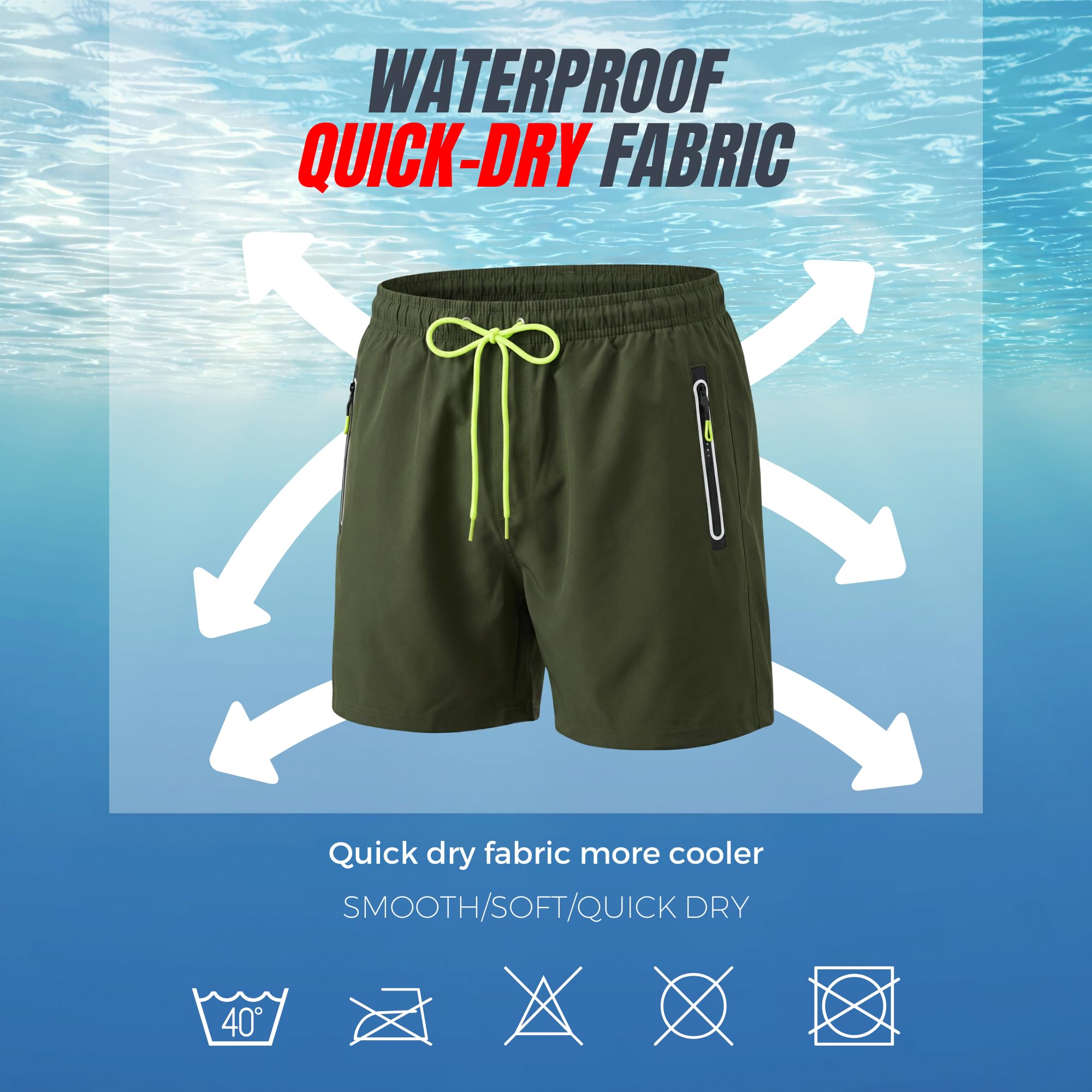 MAGIC SELECT Bañador Hombre. Shorts de Baño de Secado rápido, Traje de Baño, Playa.