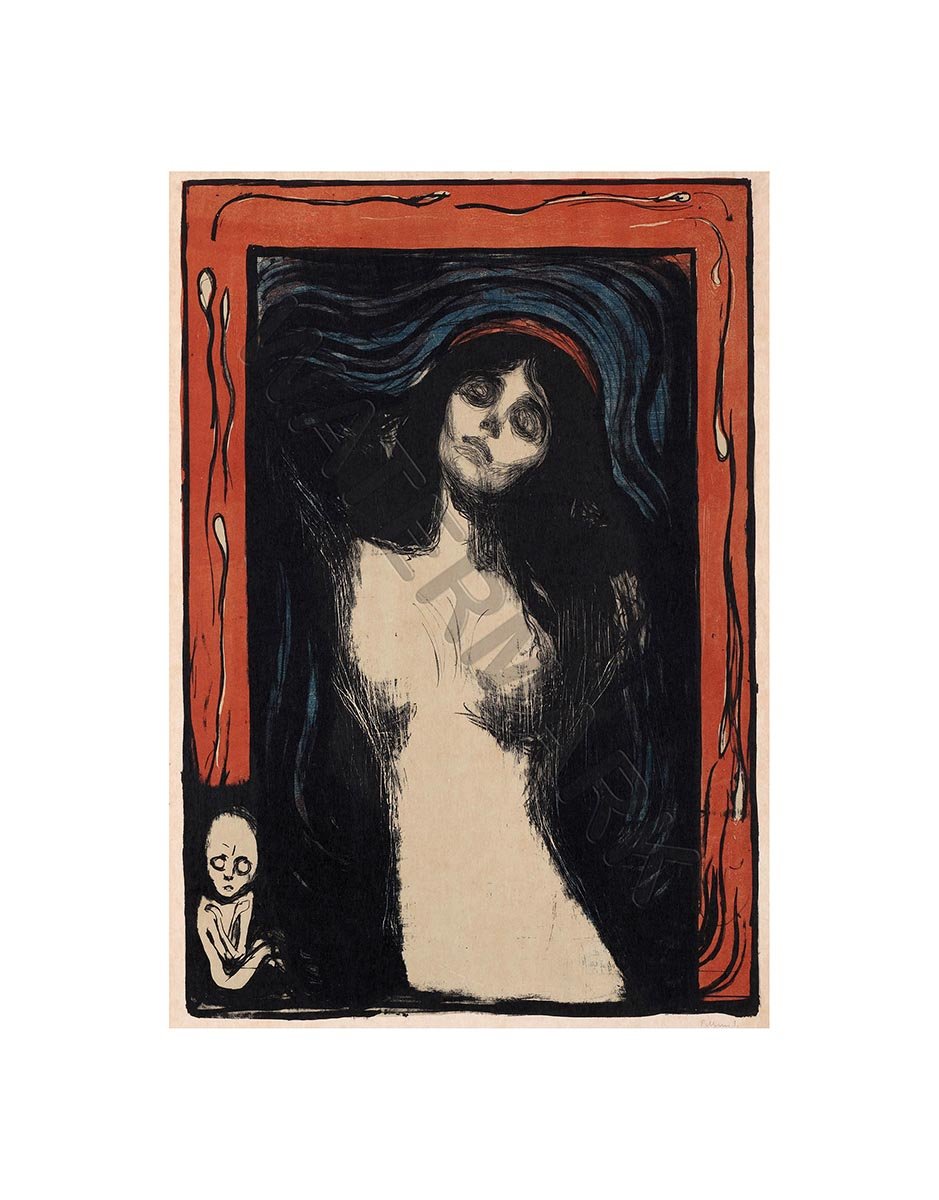 Wee Blue Coo Painting Munch The Madonna Wall Art Print