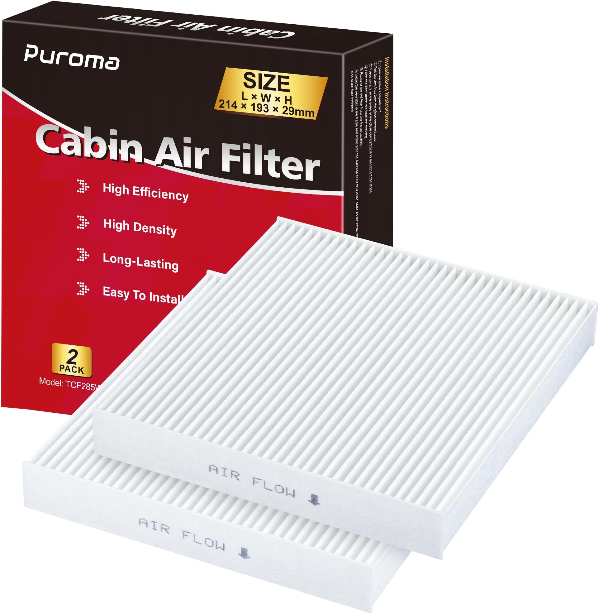 Cabin Air Filter for TUNDRA/SEQUOIA 2022 2023 Automotive