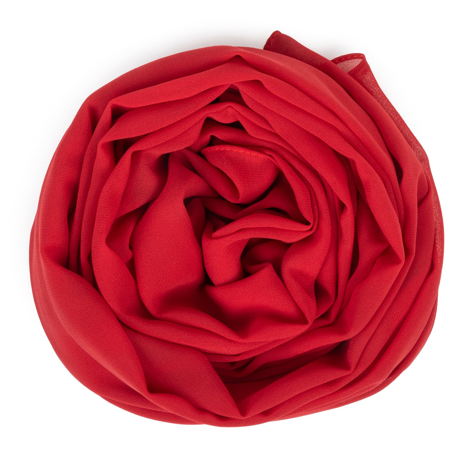 Bufandas de moda para mujer, bufandas ligeras de gasa para mujer, chal de verano, bufanda de urdimbre (70.9 in*27.6 in), Rojo - 3