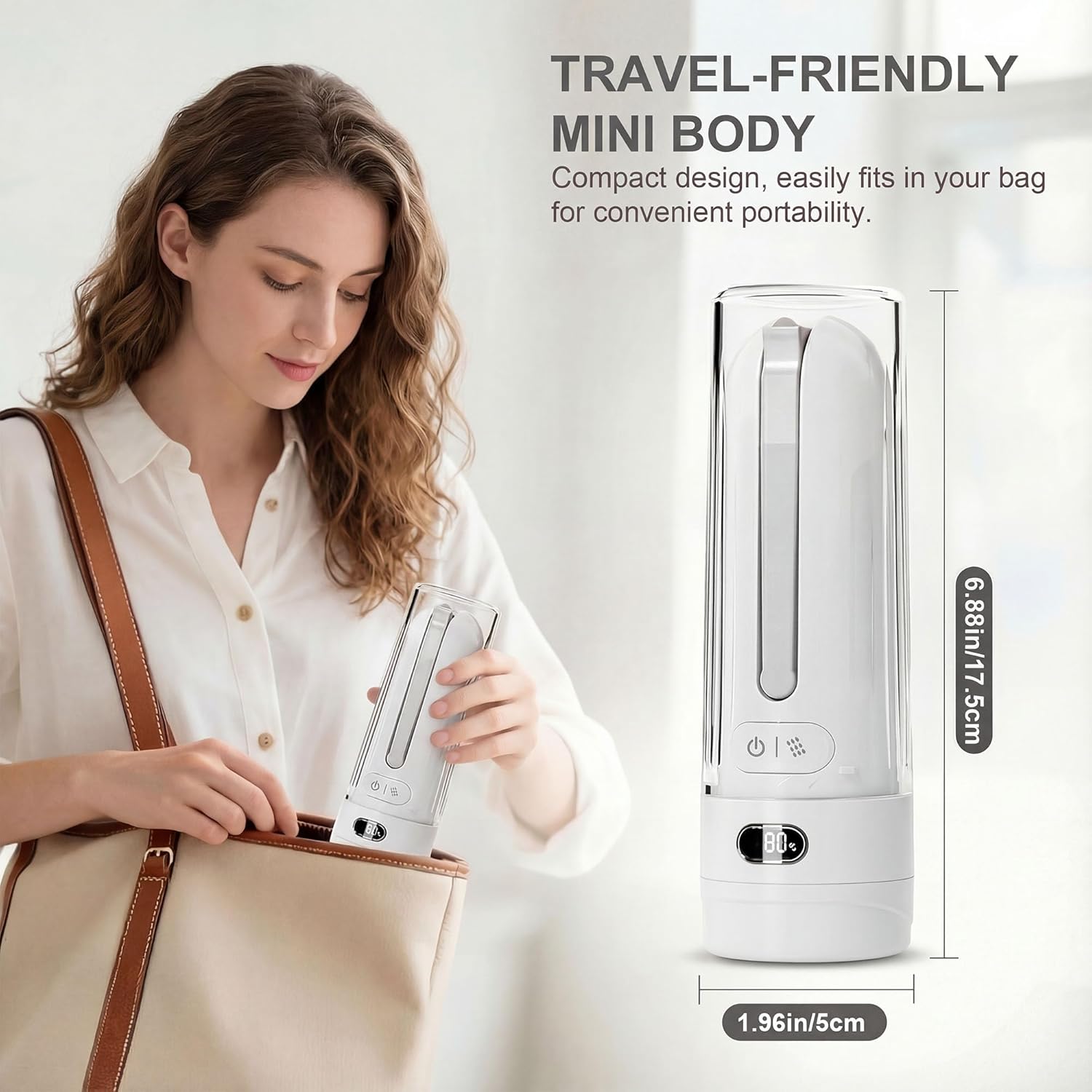 Upgraded Electric Peri Bottle – Portable Bidet for Women Postpartum Care & Travel | Rechargeable Feminine Washer with 3 Modes - Intimate Hygiene Care (White)