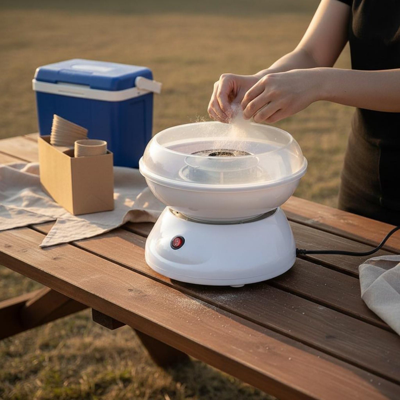 Easy to Use Cotton Candy Appliance Great Gift Home Cott | Easy to Use Cotton Candy Appliance Great Gift Home Machine DIY Sugar Twister for Children Parties Brown 110V Us-picture-24