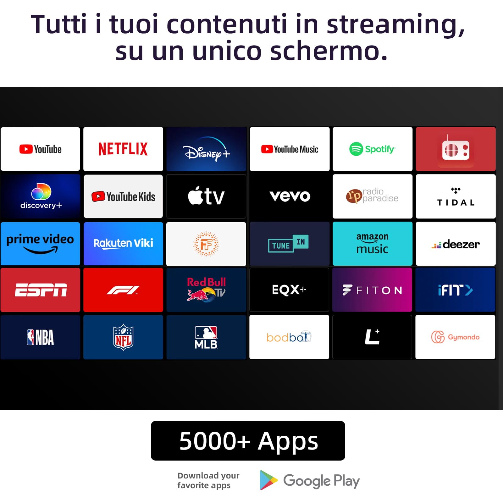CHiQ TV L40G7V da 40 pollici, Google TV, FHD, Design senza cornice, Assistente Google, Google Play, Chromecast integrato, Triplo sintonizzatore (DVB-T2/S2/C), 5G Wi-Fi, Bluetooth, HDMI ARC, USB2.0