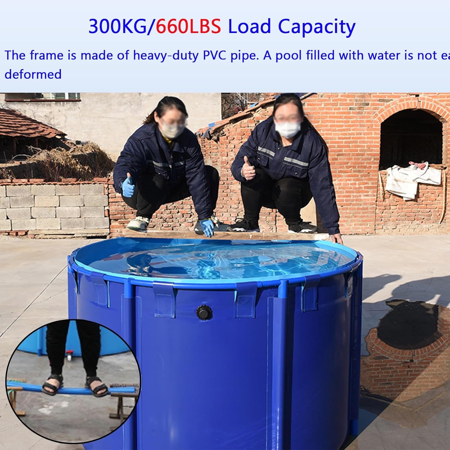 キャンバス魚のいる池円形肥厚プール大型折りたたみ可能な屋外