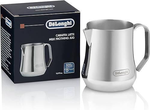 Miniatura 7 de De'Longhi Jarra espumadora de leche, acero inoxidable negro mate, 17 onzas