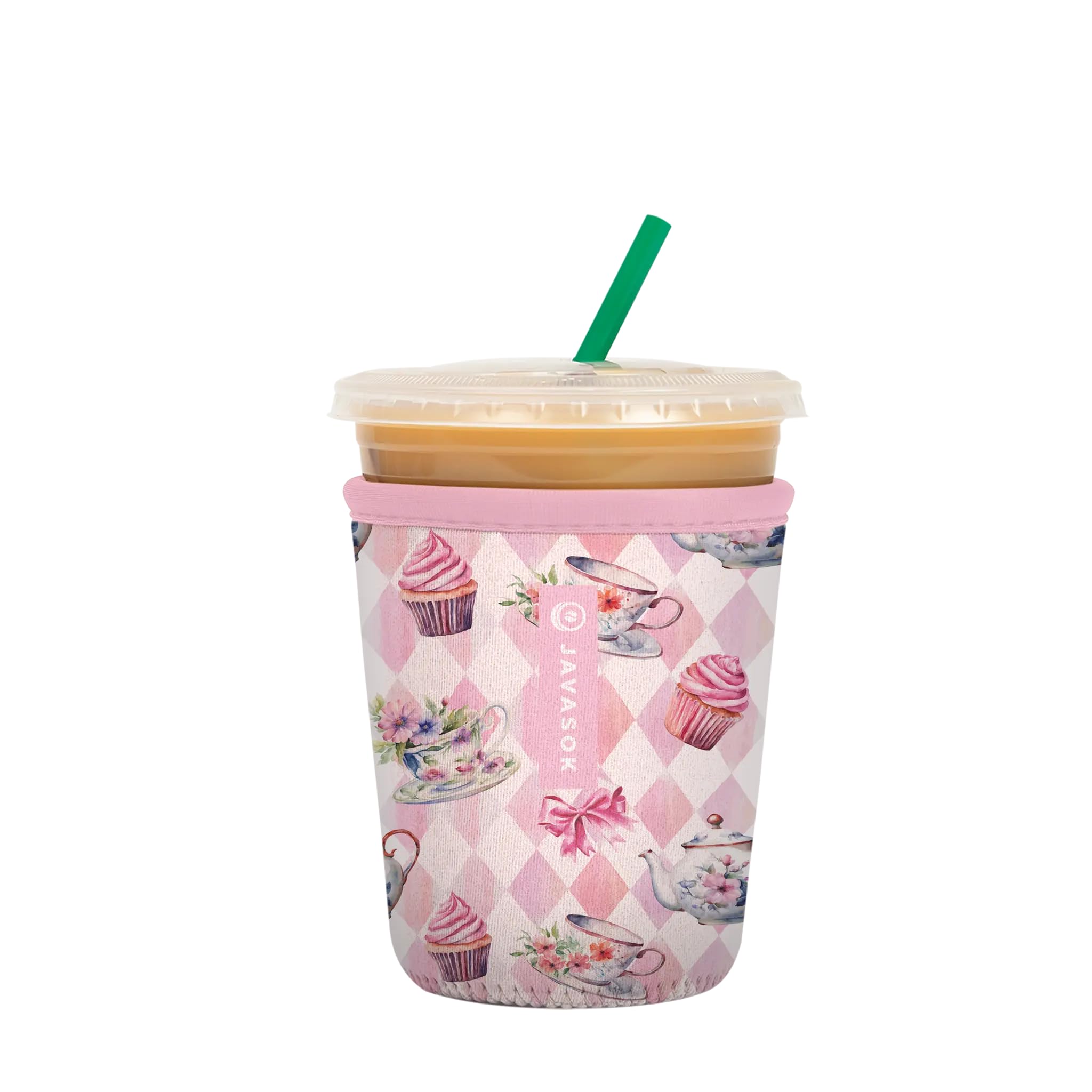 Sok It JavaSok Iced Coffee &amp; Cold Soda Insulated Neoprene Cup Sleeve (Wonderfully Sweet, Small: 16-20oz)