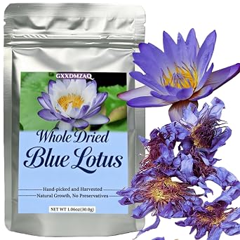 Lotus Flower Tea | Natural Whole Blue Dried Flowers | Caffeine-free - 1 oz