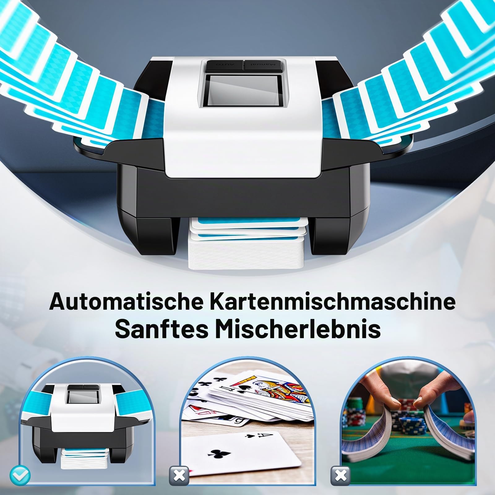 ShuffleBox S1 Automatischer Kartenmischer 2000 mAh Akku 2 Decks