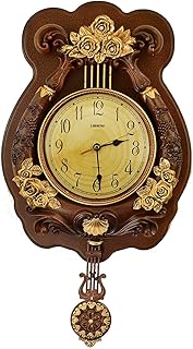 ThreeStar Vintage Wall Clock with Pendulum
