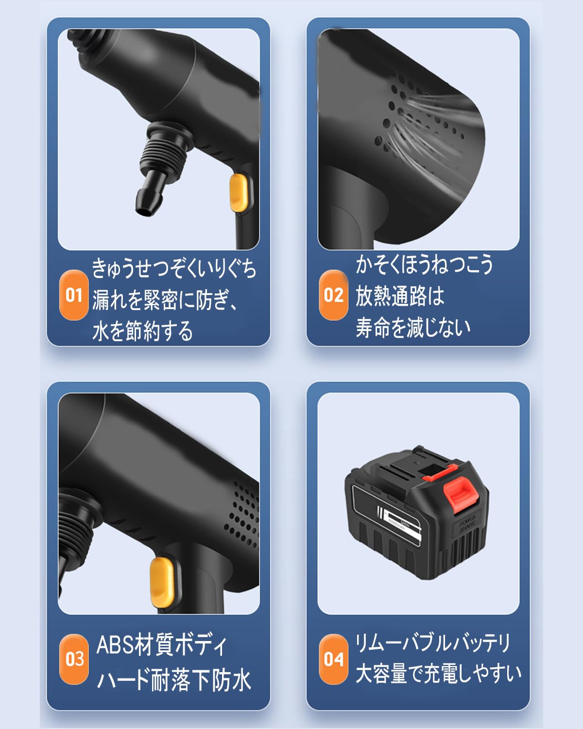 Amazon | 【2025新登場アップグレード版】高圧洗浄機 コードレス 充電 