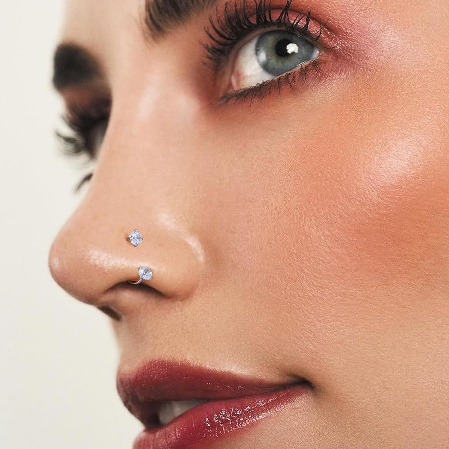3Pcs 20g Horseshoe Nose Rings for Women, 316L Stainless Steel Threadless Lip Septum Rings Labret Eyebrow Daith Helix Tragus Cartilage Earrings Piercing Jewelry 7mm/8mm/9mm - Image 3