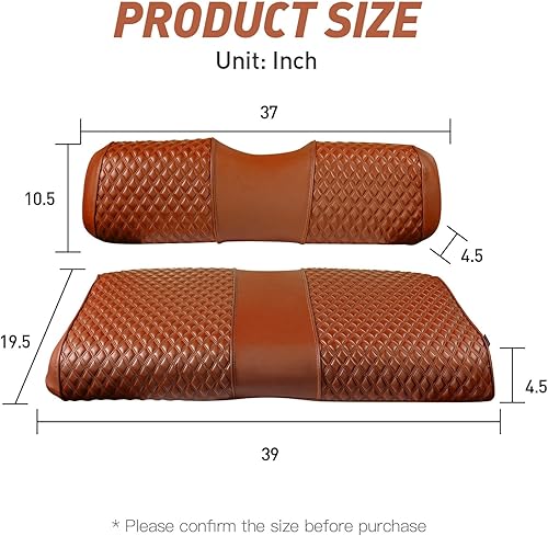 Miniatura 7 de NOKINS Fundas de asiento de carrito de golf para EZGO RXV OEM Cojín de asiento ordinario, respaldo de asiento delantero Funda de asiento EZGO de