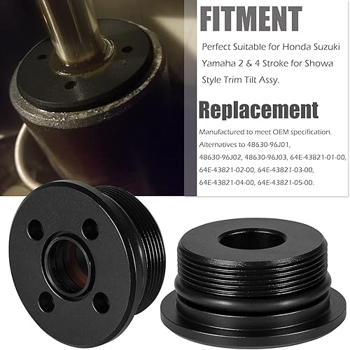 Miniatura 3 de 2 tapas de extremo de cilindro 48630-96J01 para Honda Suzuki Yamaha de 2 y 4 tiempos para Showa Style Trim Tilt Assy Reemplazo para 48630-96J00