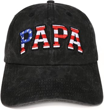 InnoBeta Papa Gifts Embroidered Cap, Funny Gifts for Men, Adjustable Hat Gifts Accessory for Birthday & Christmas Grey