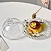 WENMAQIN Small Cake Stand Dessert Serving Tray with Lid,5.5 inch Glass Cake Dome with Base Serving Dishes and Cloche Cover,Cake Holder Server for Cheese, Candy, Christmas,Birthday,Party (02)