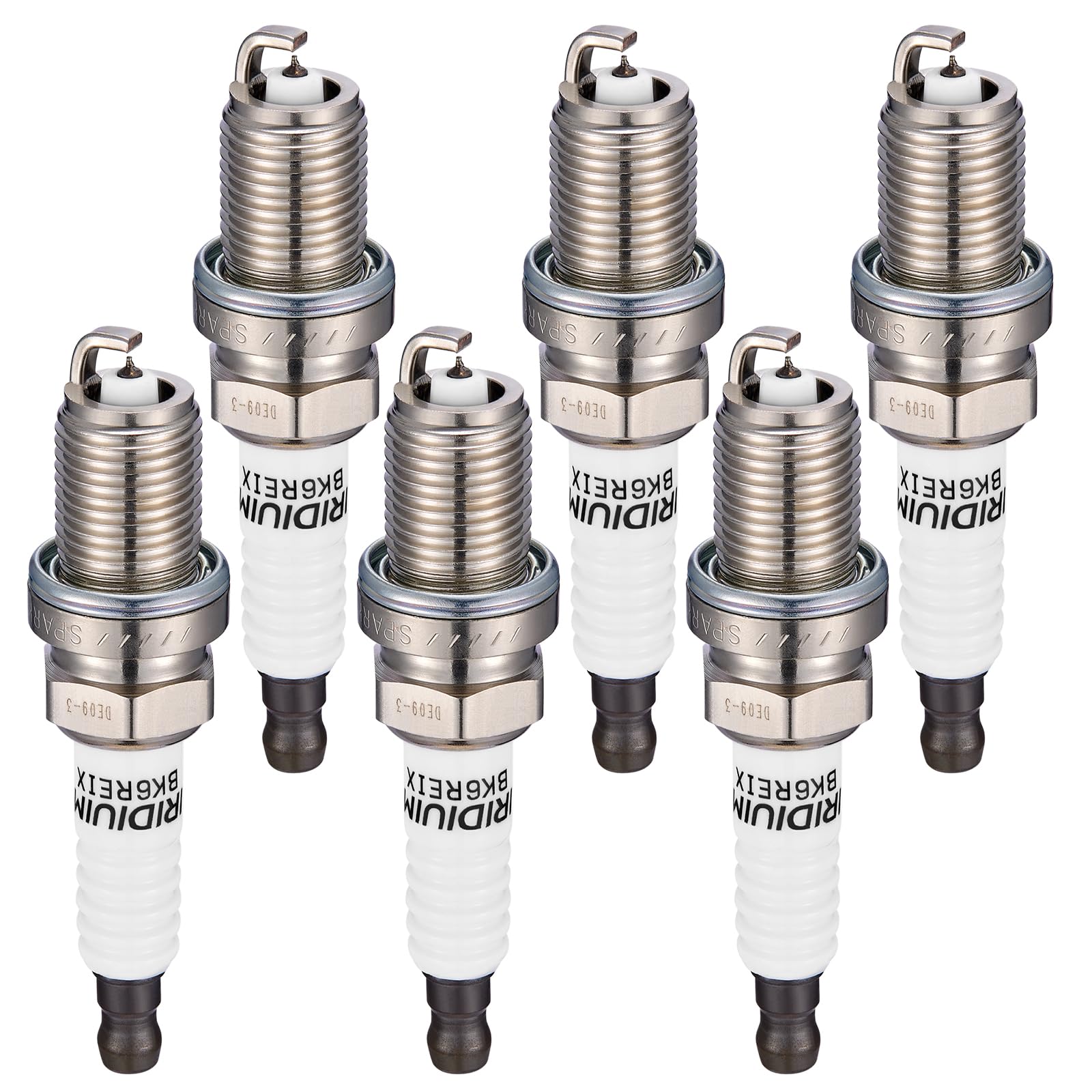 SYKRSS 6418 Iridium Spark Plugs 6 Pack - Compatible with BMW 320i 323Ci 323i 323is 325Ci 325i Compatible with Mercedes-Benz C32 AMG, Pathfinder,