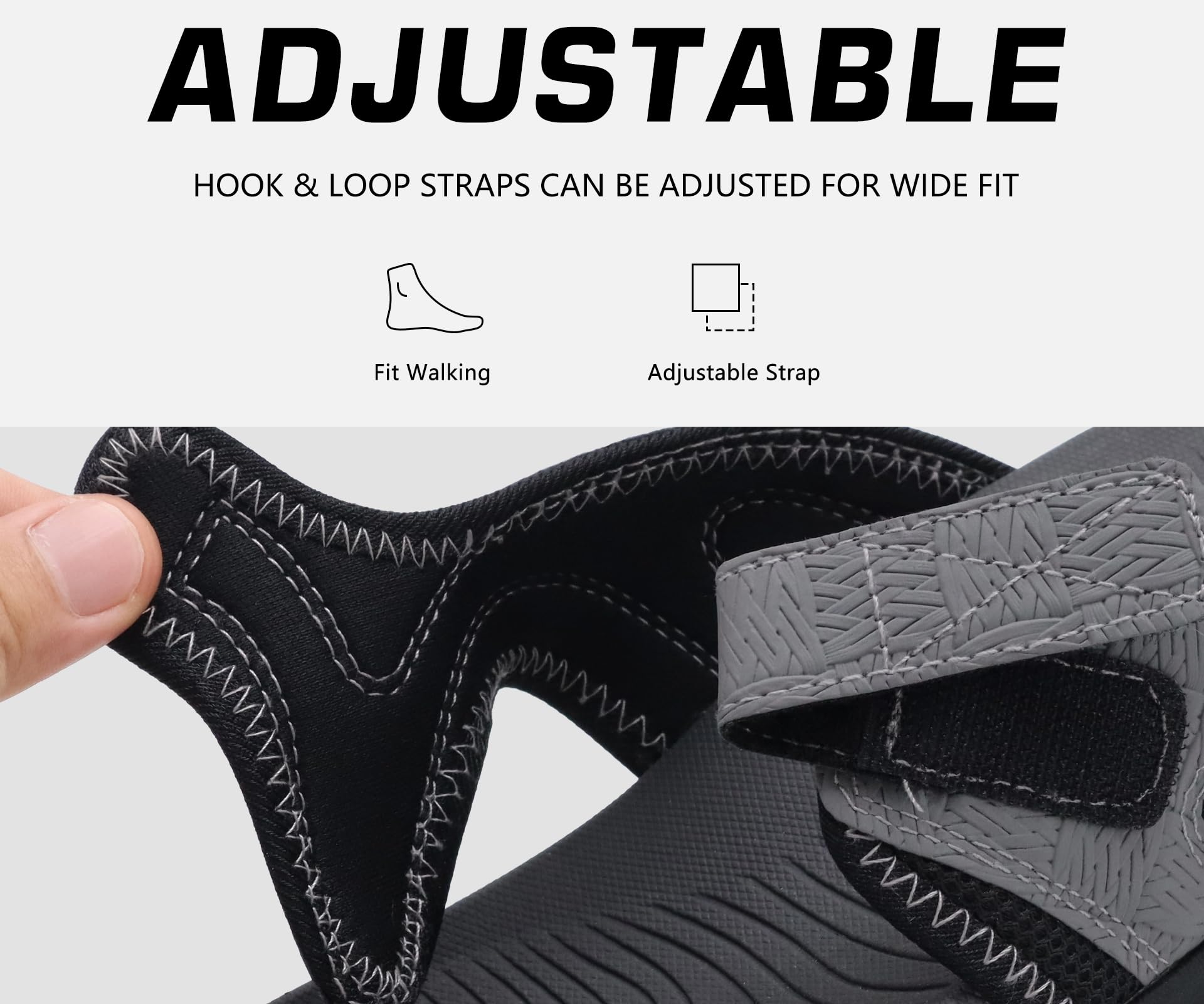 COFACE Chanclas Hombre Deportivo Soporte Arco Sandalias para la Playa Piscina Flip Flops de Dedo Verano Antideslizante