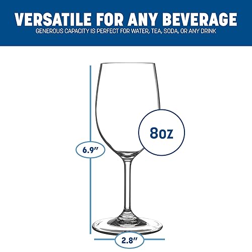 Miniatura 3 de Carlisle FoodService Products Alibi - Copas de vino para restaurantes, catering, cocinas, plástico, 8 onzas, transparente (paquete de 24)