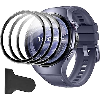 Pack of 3 Screen Protectors for Huawei Watch 5 46 mm Tempered Glass Scratch-Resistant Extremely Durable HD Screen Protector