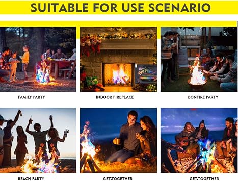 15PCS Fire Colour Changing Powder,Magical Flames,Long-Lasting Fire Colour Changing Powder,Campfire Color Changing Powder,Fire Colour Changing Powder,Fire Cones Colour Changing,Fire Magic Flames