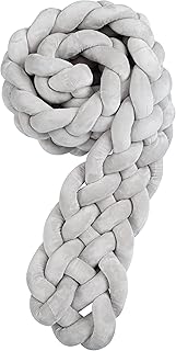 Poduszka dekoracyjna poduszka do przytulania dzieci 220 cm - poduszka dekoracyjna pokój dziecięcy poduszka pluszowa poduszka ozdobna pleciona szara