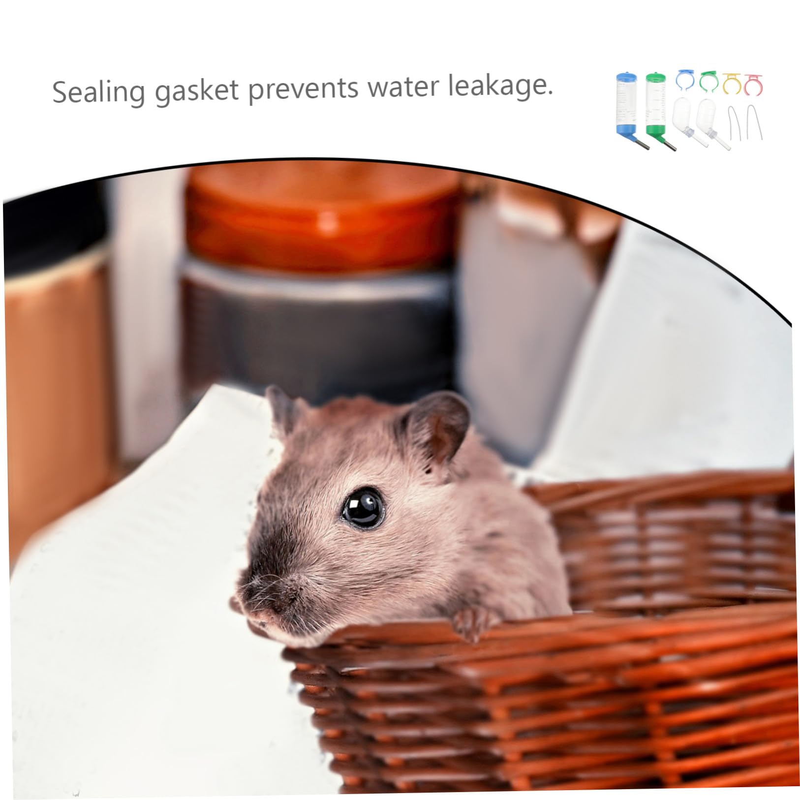 8piezas Bebedero para Mascotas Pequeñas Botella De Agua para Conejos Hámsters y Cobayas Diseño Fácil Instalación para Jaulas De Roedores