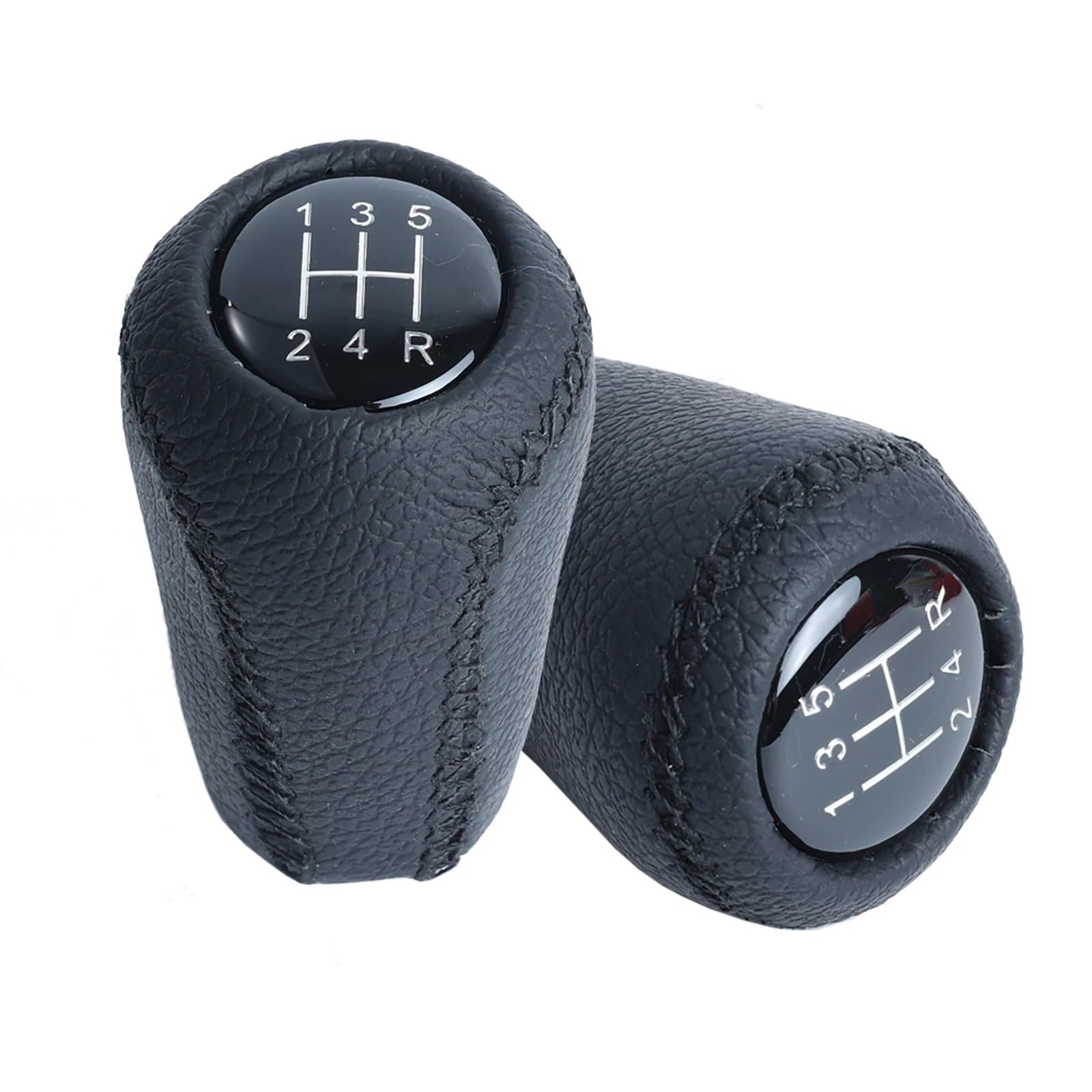 BWSDMZJQRT Car Gear Shifter Knob for Mazda 3 BK BL 5 CR CW 6 II GH Leather Lever Arm Stick Headball Accessory 5 Speed Gear Shift Knob