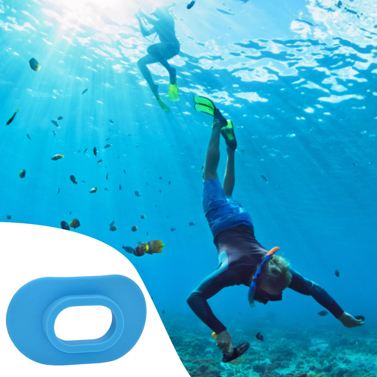 Generico Boquilla de regulador de Submarinismo,Boquilla de Buceo - Manga Protectora Flexible de Silicona para Labios,Aparatos de respiración para Profundo, Equipo
