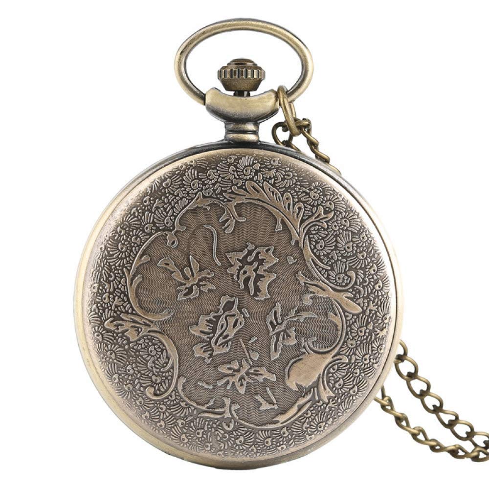 Taschenuhren Mechanische Taschenuhr für Herren Damen Gravur Gehäuse arabische Ziffern mit Kette Herren Damen