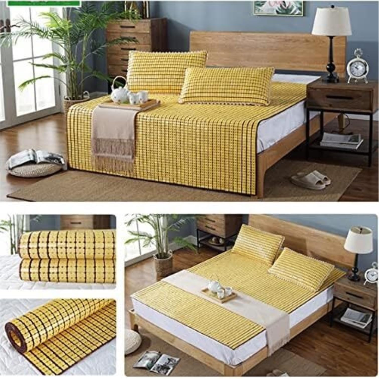Amazon.co.jp: 竹マット 竹 敷パッド 夏睡眠マットクールマットレス
