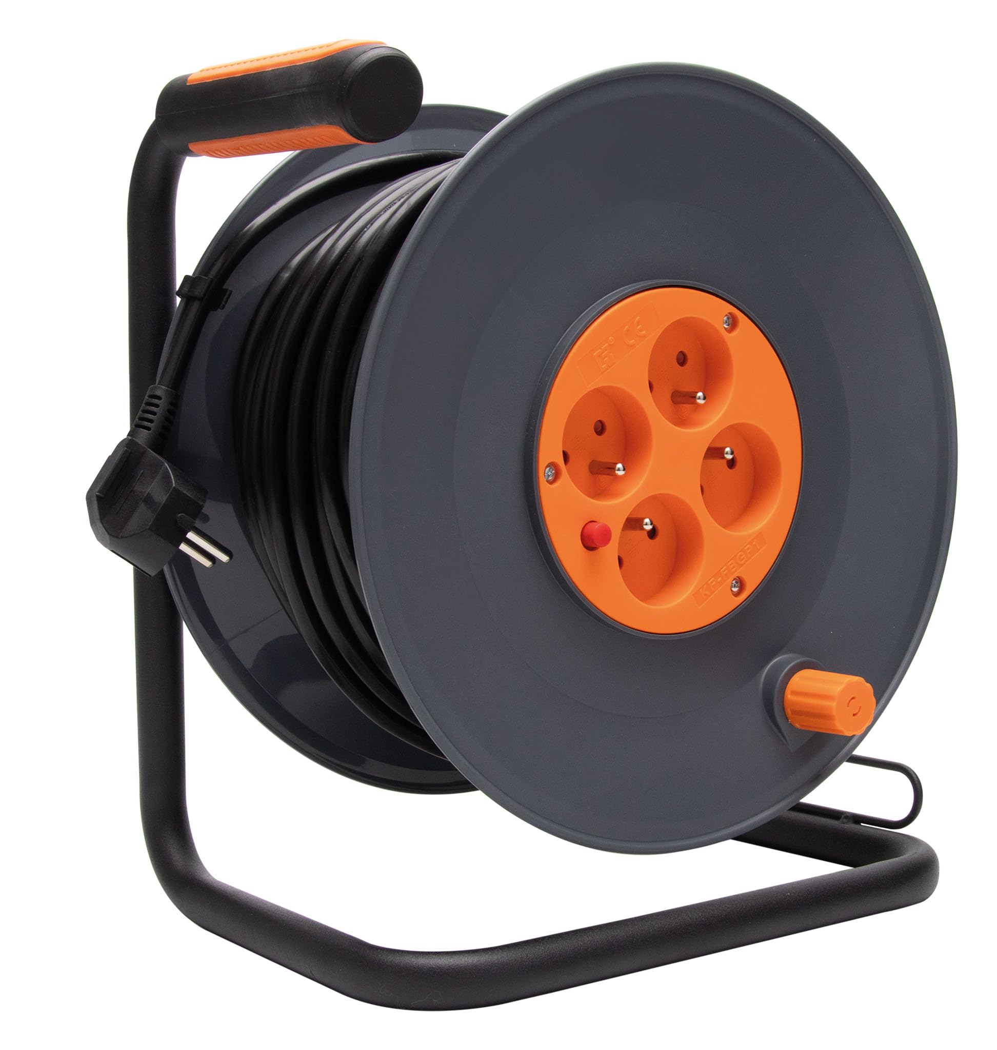 Zenitech - Enrouleur 4 Prises déportées 2P+T 16A 40m