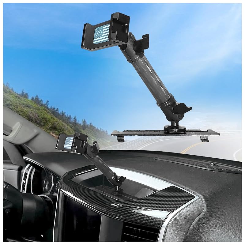 Suporte de celular para painel metálico WXRYLYN compatível com Ram 1500, 2500 e 3500 2013–2018 e RAM 1500 Classic 2019+