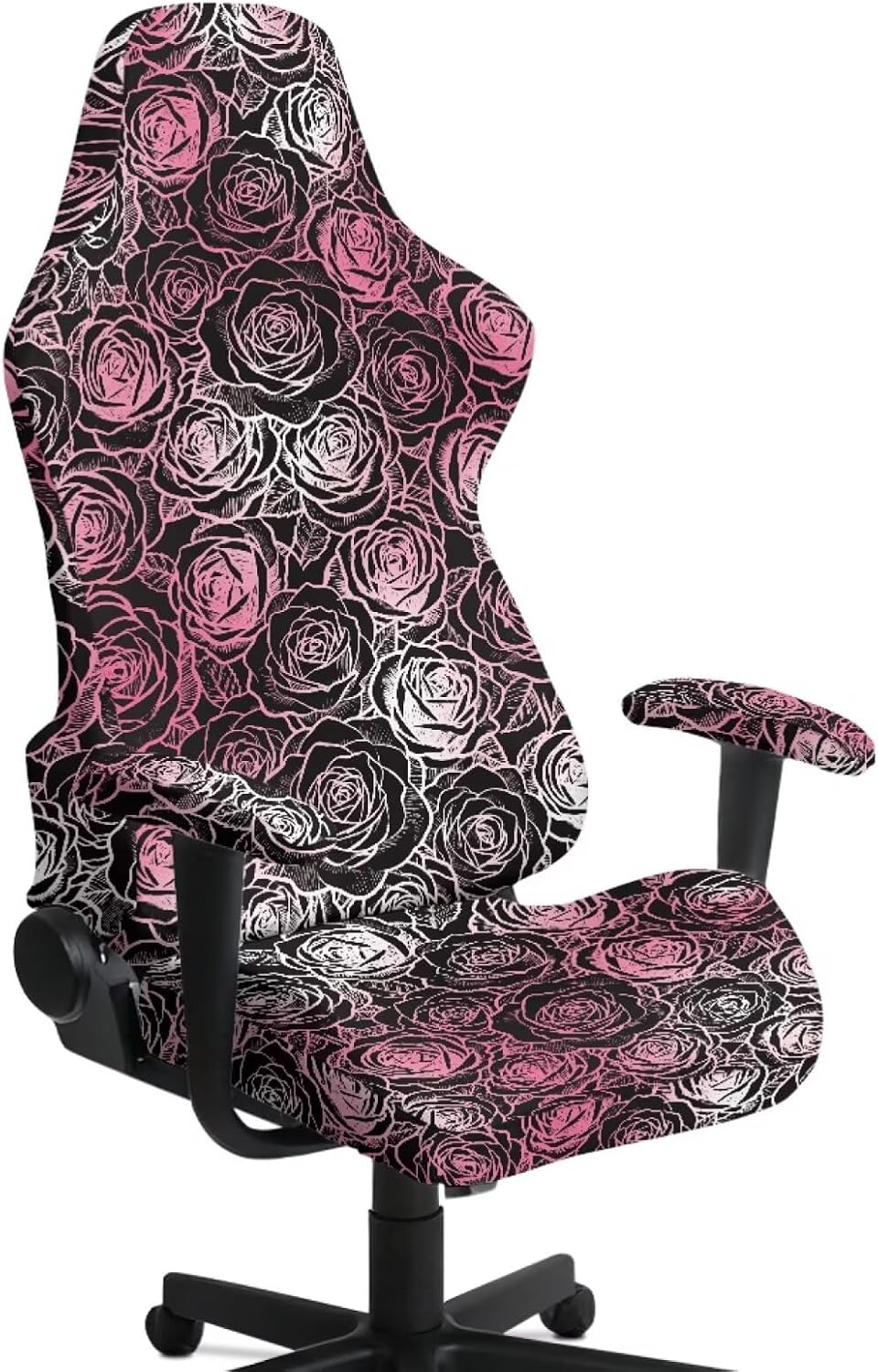 Anti-Dust Gaming Chair Slipcover Washable Computer Armchair Covers with Armrest Covers Aztec Tribal Cow Geometric Print Stretch Swivel Boss Chair Protector Home Decor