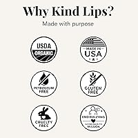 Vista 2 de Kind Lips Bálsamo Labial Orgánico de Fresa Paquete de 5 – Cuidado de Labios Afrutado, Dulce y Duradero • 100% Natural, Limpio, Sin Gluten, Sin