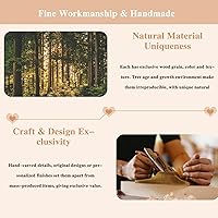 Vista 2 de Wood Candle Holder, 3Pcs Rustic White Candle Holders for Pillar Candles, Solid Wood Decorative Candle Holders Distressed Wooden Farmhouse Candle