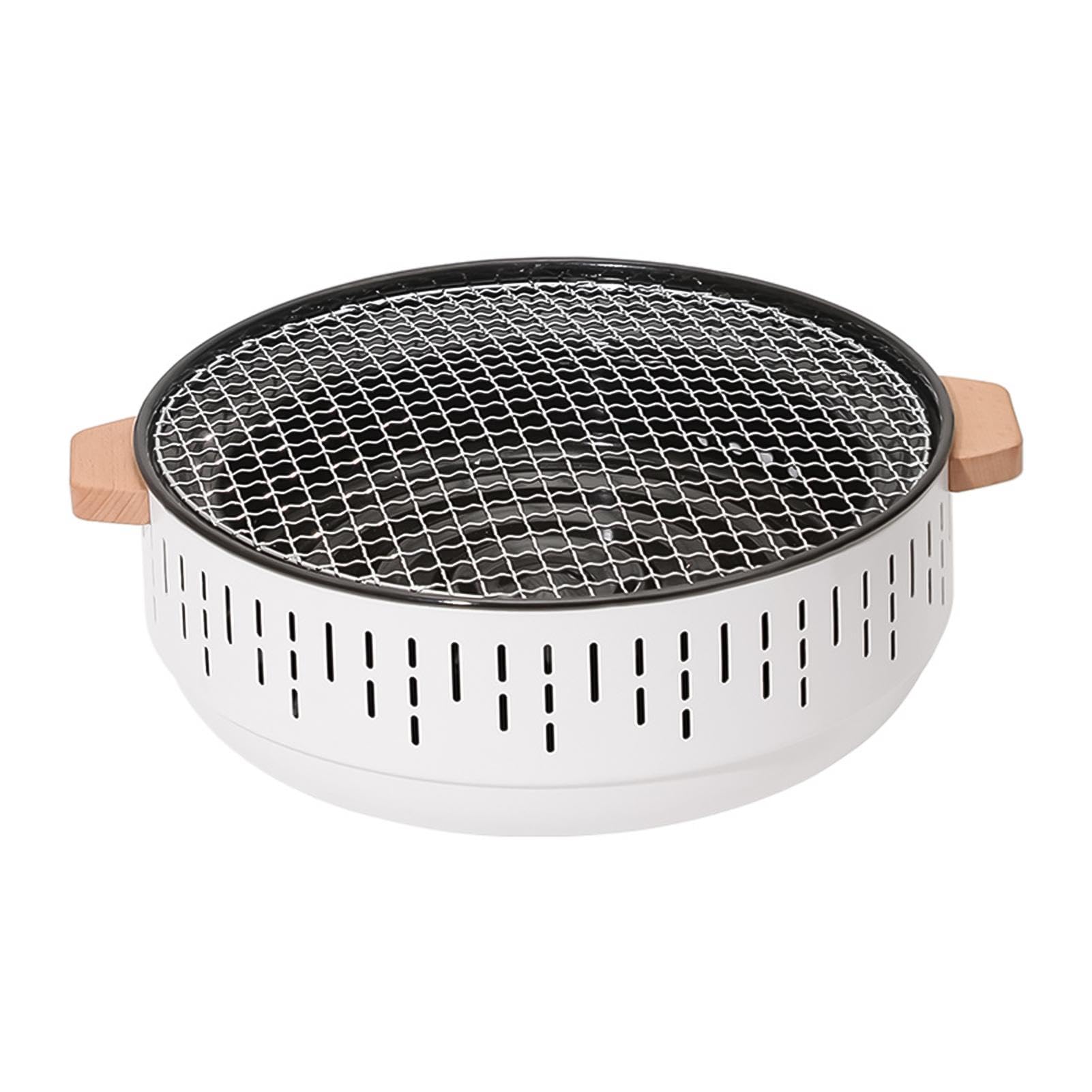 Barbecue a carbonella, portatile a carbonella, in acciaio inox alimentare con rete a rete densa, griglia da tavolo con portatile, teglia da forno antiaderente per | con rete a rete densa, griglia da tavolo con portatile, teglia da forno antiaderente per