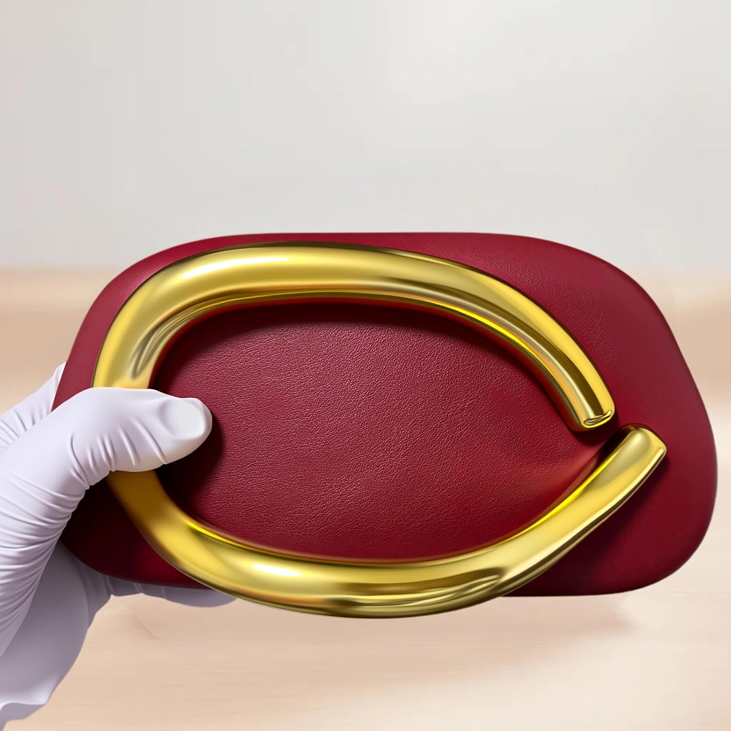 Acrylic Clutch Purse for Women Classic Round Evening Handbag Vintage Metal Handlebars Bag for Wedding Party Prom. - Image 2