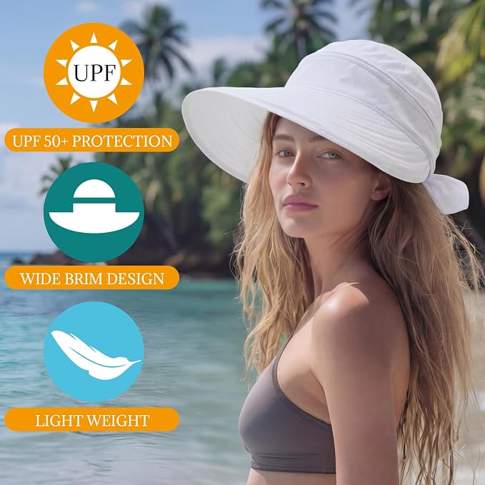 Sombrero visera solar 2 en 1 para mujer, ligero y transpirable miniatura 5