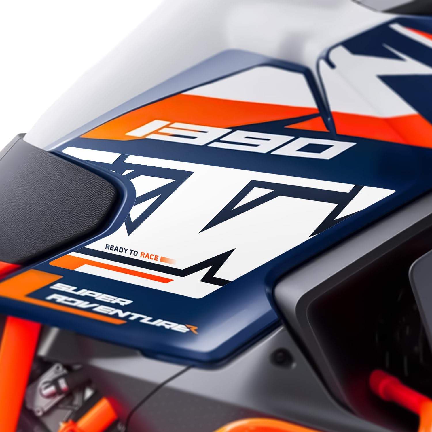 Az Graphishop Autocollants latéraux Réservoir Compatible avec KTM 1390 Super Adventure R 2025-2026 Protection contre les chocs et les rayures Made in Italy L-1390SAR-26