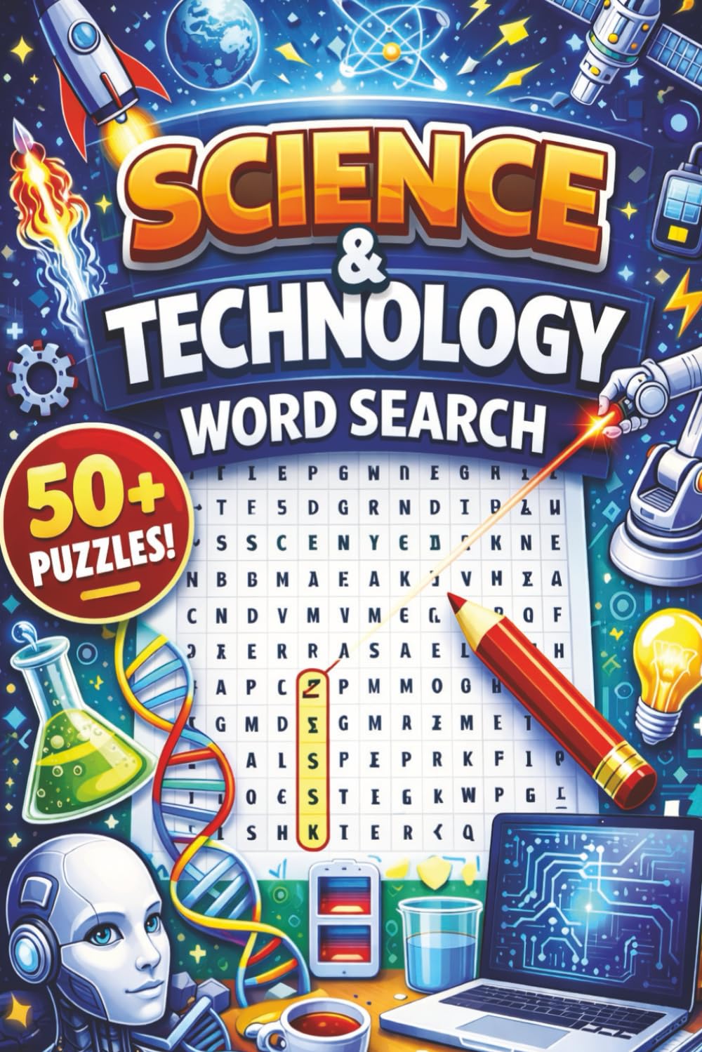 Science and Technology Word Search Puzzle Book - Word Find Puzzles for All: Word Searches with Easy to Read Print about Discoveries and More | 6X9 ... Brain Games for Stress Relief, Mindful Fun