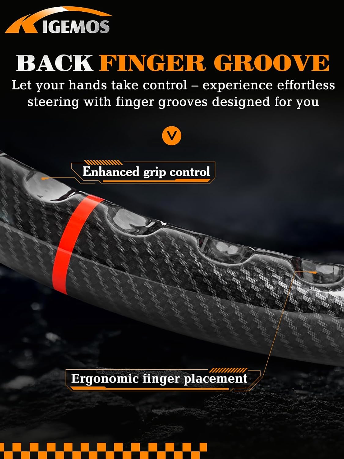 Hydro-Dip Carbon Fiber Steering Wheel for Ram 1500 2013-2018 D-Shaped Racing Design and Nappa Perforated Leather Grip with Red Hand-Stitched Steering Wheel (No Paddle Shifter)