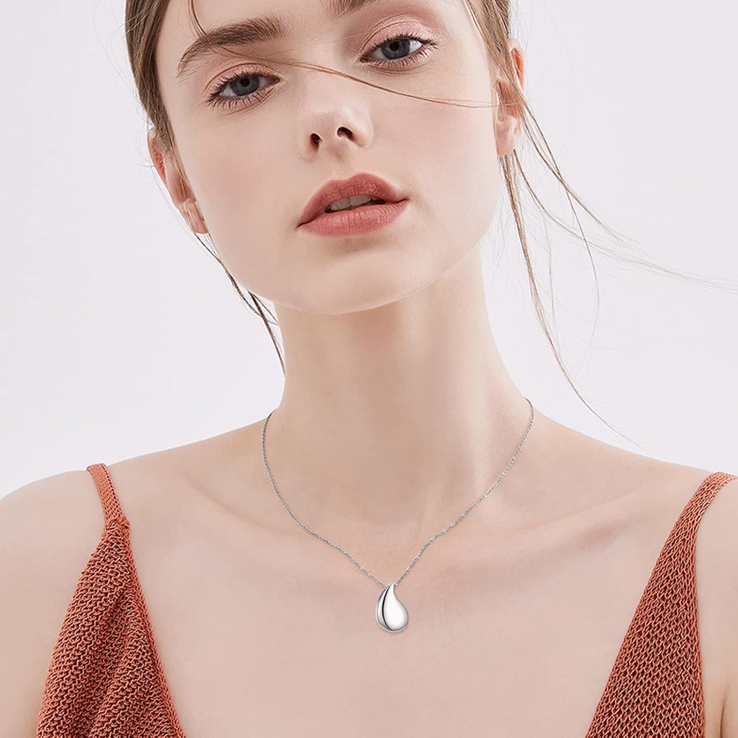 Teardrop Hourglass Urn Necklace for Ashes for Women Sterling Silver Cremation Jewelry Memorial Keepsake Urns Pendant Necklace for Urn Necklaces Ashes - Image 3