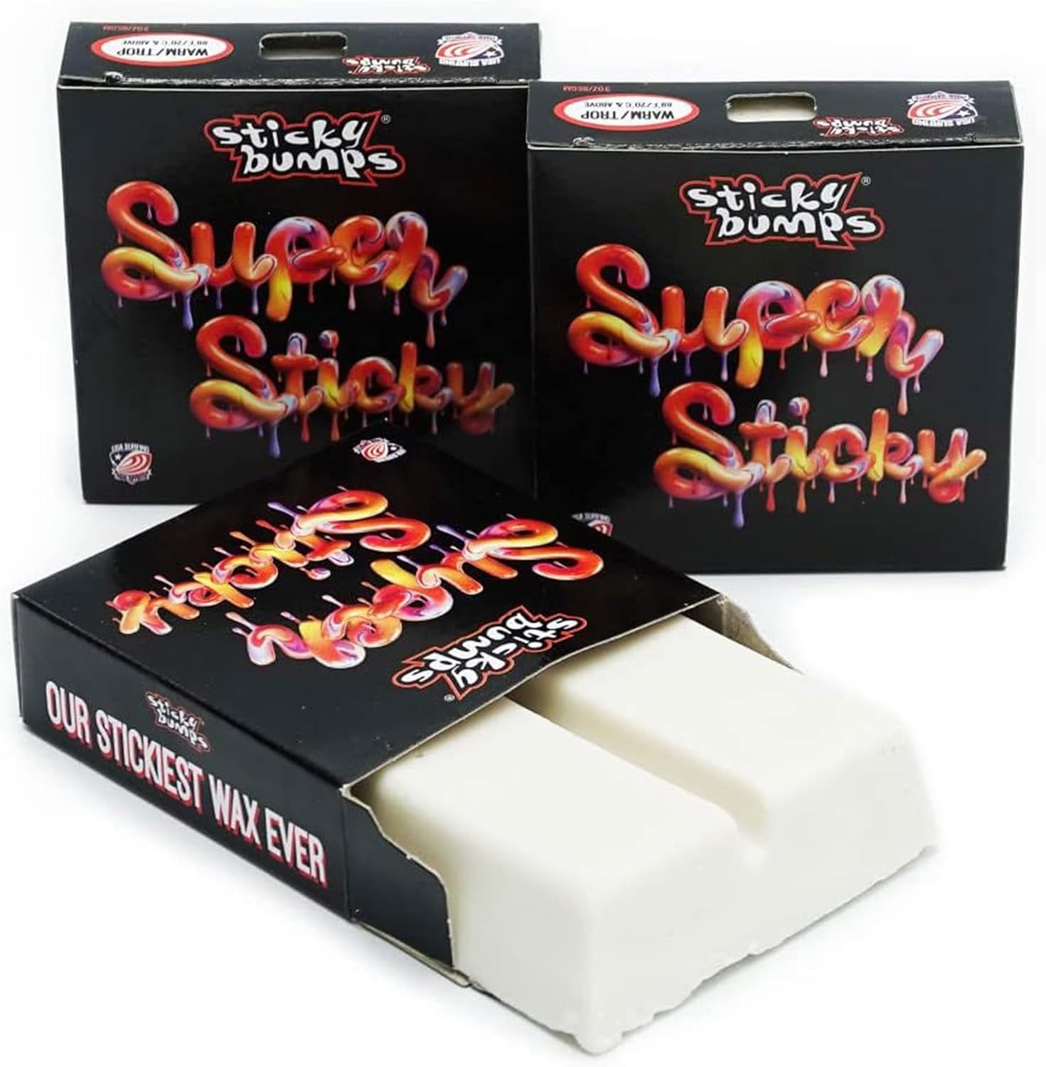 Sticky Bumps Super Sticky Surf Wax, 3 Pack Warm/Trop